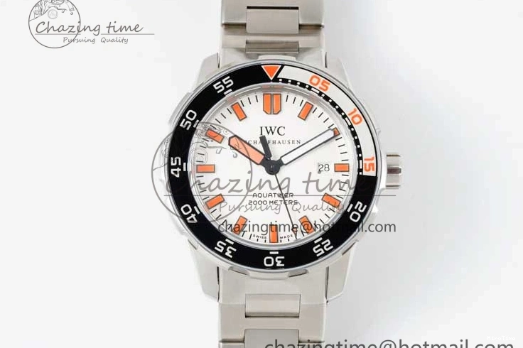 MIROTIME 0725 BestValue Aquatimer Automatic SS RSF 1:1 Best Edition White Orange Dial on SS Bracelet A 7072